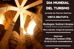 Utiel celebra el Día Mundial del Turismo con visitas guiadas gratuitas a sus Bodegas Subterráneas