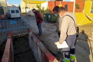 Castelló impulsa una nova xarxa de sanejament en el Grau que evita la contaminació d'aigües residuals en la sèquia del Camí Vell de la Mar