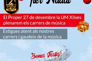 Xilxes ofereix un cicle de concerts sorpresa als carrers del municipi per a amenitzar les festes nadalenques