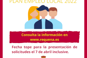 El Ayuntamiento de Requena lanza el tercer Plan de Empleo Local “Requena Trabaja”