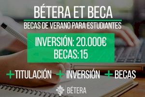 El Ayuntamiento de Bétera apuesta por las prácticas formativas de sus jóvenes con una nueva edición de "Bétera et Beca"