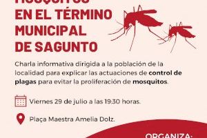 Sanitat reunix esta vesprada al veïnat d’Almardá en una xarrada-taller sobre consells per al control de mosquits