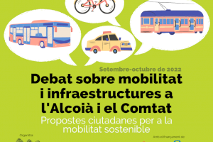 El pròxim dimarts 27 comença el procés participatiu sobre mobilitat sostenible a l’Alcoià i el Comtat