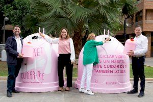 Mislata instala contenedores rosa para luchar contra el cáncer de mama