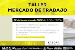 Mañana “Taller Mercado de Trabajo 2022” en el Lab_Nucia