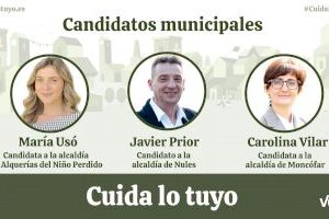 Javier Prior, María Usó y Carolina Vilar, encabezan las listas de VOX en Nules, Alquerías y Moncófar