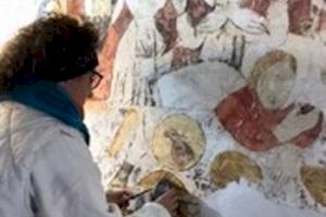 Els treballs a l’Ermita de Sant Roc a Carcaixent trauen a la llum unes pintures de l’Últim Sopar del segle XIV