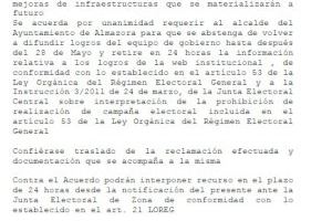 El PP asegura que la Junta Electoral prohíbe a Merche Galí utilizar los recursos públicos de Almassora para hacer campaña