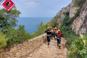 Rescatan a una mujer en la ruta de la Cova Tallada de Dénia