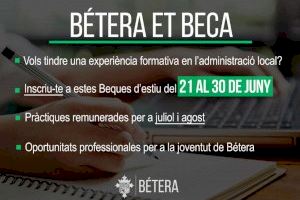 El Ayuntamiento ofrece oportunidades formativas para sus estudiantes con el programa “Bétera et Beca”