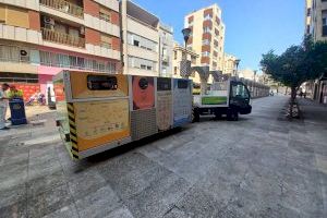 Vila-real moderniza la recogida de residuos en la zona peatonal y comercial con islas móviles compactas de contenedores