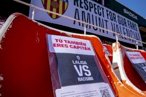 El Valencia CF colocará un brazalete simbólico contra el racismo en cada asiento vacío de la Grada de Animación