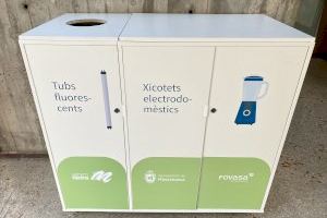 L'Ajuntament de Massanassa fomenta el reciclatge instal·lant nous contenidors per a depositar xicotets electrodomèstics i tubs fluorescents