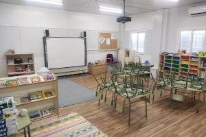 El Ayuntamiento de Castellón recepciona las aulas provisionales habilitadas para los alumnos de infantil del colegio Elcano