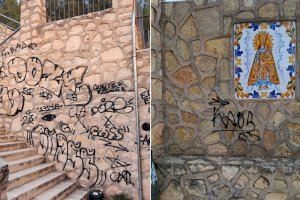 Apareixen grafitis contra el patrimoni més emblemàtic d'Ibi