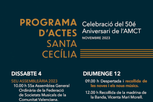 Programa de actos Santa Cecilia 2023 en Teulada Moraira