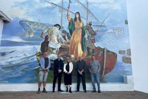 Moncofa ya luce por completo el mural de Santa María Magdalena creado por la artista local Gabriela Alemany