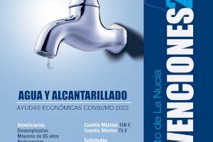 Este viernes finaliza el plazo de la subvención de Agua, Basura y Reciclaje de La Nucía