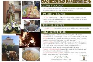 Benifaió celebrará del 17 al 21 de enero la tradicional fiesta de “Sant Antoni”