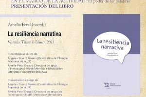 La Facultad de Filosofía y Letras de la UA presenta este jueves el libro La resiliencia narrativa