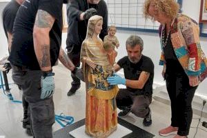El Institut Valencià de Conservació, Restauració i Investigació inicia la restauración de la Virgen de Gracia de L’Énova
