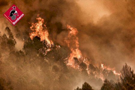 L'incendi de Tàrbena devora centenars d'hectàrees: talls de carreteres i habitatges desallotjats