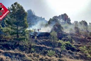 Nou incendi forestal en un poble d'Alacant: Els bombers controlen les flames de Benassau