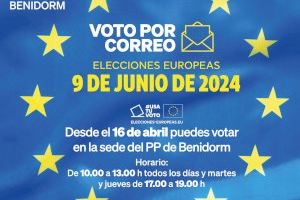 El PP de Benidorm abre su sede al voto por correo para las Elecciones Europeas del 9 de junio
