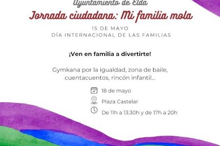 La Plaza Castelar de Elda acogerá el 18 de mayo la celebración del Día de las Familias