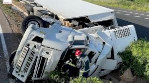 Accidente mortal de camión  en la A-7 a la altura de Les Alqueries