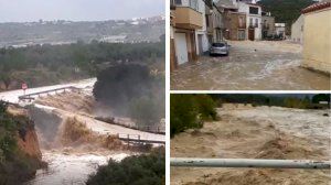 Més de 300 litres: Les inundacions històriques de Castelló tallen algunes carreteres