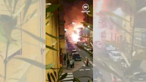 Paorós incendi enfront de l'Hospital Militar de Mislata