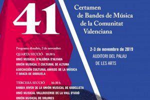 El Institut Valencià de Cultura celebra el 41.º Certamen de Bandas de Música de la Comunitat Valenciana