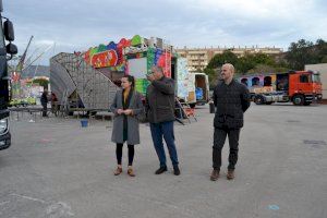 Empieza el montaje de la Feria de Atracciones navideña de la Vall d'Uixó
