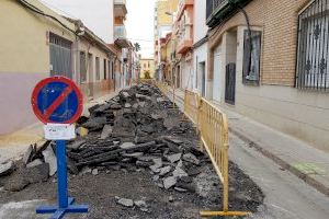 Empiezan las obras en las calles Espronceda y Nueva en el barrio de La Marina de Sagunto