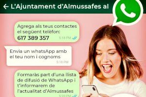 L'Ajuntament d'Almussafes crea un servei d’informació a través de WhatsApp