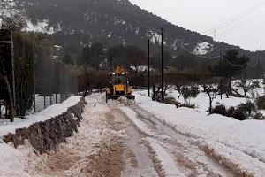 La Diputación de Alicante habilita una partida inmediata de 200.000 euros para la apertura de caminos municipales afectados por la borrasca ‘Gloria’