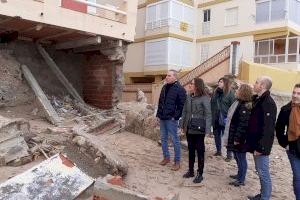 La vicepresidenta Maria Josep Amigó visita las zonas afectadas por Glòria en la Safor