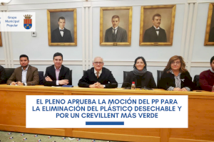 El pleno aprueba la moción del PP para  la eliminación del plástico desechable y por un Crevillent más verde