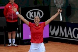 Sara Sorribes, la tennista castellonenca que ha vençut a la ex número 1 de la WTA