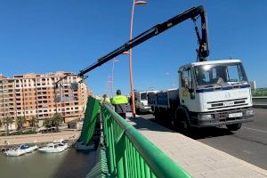 Cullera retira les planxes del Pont de la Bega davant el risc de caiguda