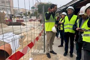 Ciudadanos constata en una visita técnica a las obras de la avenida del Mediterráneo que el proyecto no estará finalizado hasta el verano