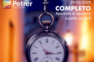 “El juego del reloj” completa su cupo de inscripciones para la sesión de estreno en solo dos días en Petrer