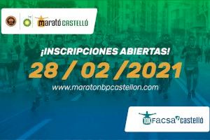 La Marató BP Castelló i el 10K FACSA Castelló obrin inscripcions per a l’edició de l’any 2021, que es celebrarà el 28 de febrer