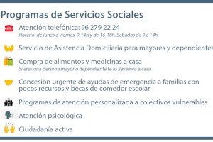 El Ayuntamiento de Llíria establece un plan de acción especial de servicios sociales