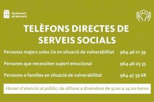 Serveis Socials habilita tres línies de telèfon directes per a atendre persones vulnerables