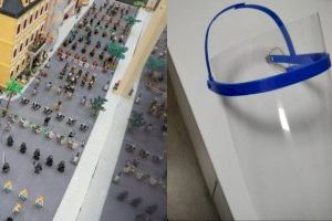 Los coleccionistas de Playmobil en Burriana fabrican pantallas protectoras para luchar contra el coronavirus