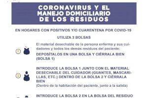 Benetússer instala carteles informativos sobre la gestión de residuos con coronavirus