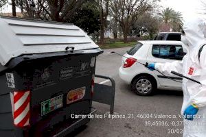 El Ayuntamiento ha realizado más de 70.000 desinfecciones de contenedores y 50.000 de papeleras en toda la ciudad y pueblos de València