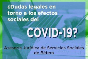 El Ayuntamiento de Bétera pone en marcha un teléfono de atención jurídica para la ciudadanía
